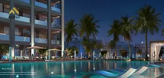 1BR Apartment | Binghatti Vintage Majan | Furnished | Pool &amp; Skyline View