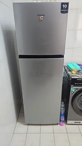 Silver Hisense Refrigerator - Top Freezer, Good Condition