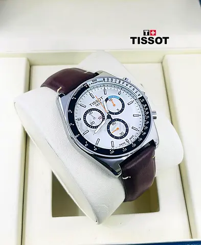 Tissot with chrono leather strap