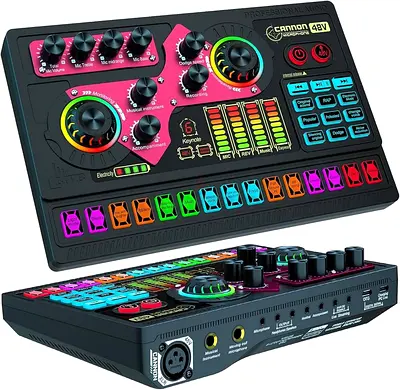 Podcast Equipment Bundle, Sound Board Voice Changer, X5 Audio Interface