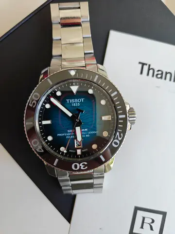 Tissot Seastar 2000 Professional Diver Watch - Stainless Steel - 46mm - Turqoise Blue - Automatic