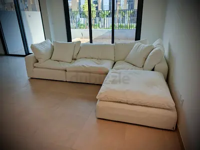 As perfect condition marina home luscious sofa with footstool