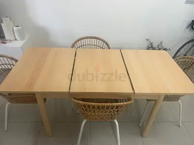 Has to be gone today - Light wood extendable dining table only!