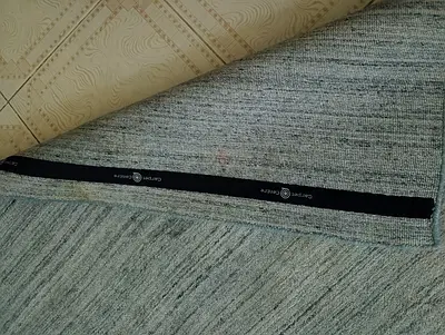 Large Grey Textured Area Rug — Good Condition