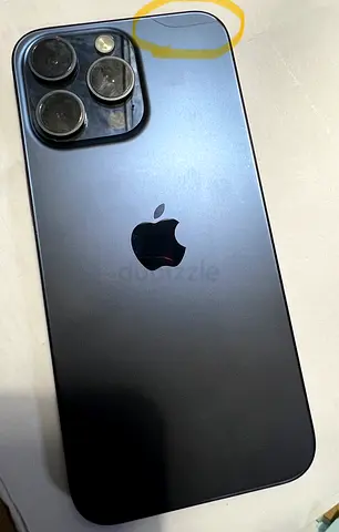 iPhone 15 Pro Max 256GB (TDRA) - Space Blue with Clear Case and original cable