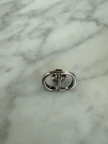 Christian Dior Icon CD brooch sterling silver