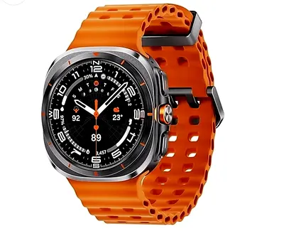 Samsung watch ultra GT Runner style smartwatch with original orange and green strap