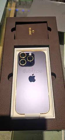 iPhone 14 Pro 256 Gb gold  plated  Purple with Box