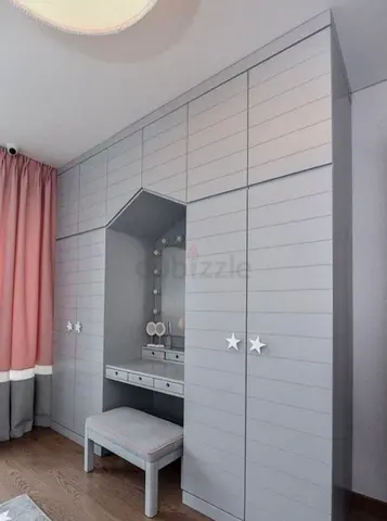 Built-in Childrens Wardrobe with Vanity and Storage