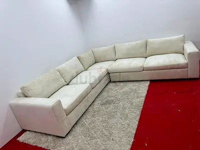 Pottery barn beige color corner sofa for sale