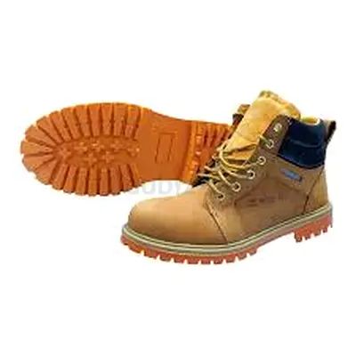 Safety Shoes - Industrial Pair of tan mens rugged work boots — EU 42