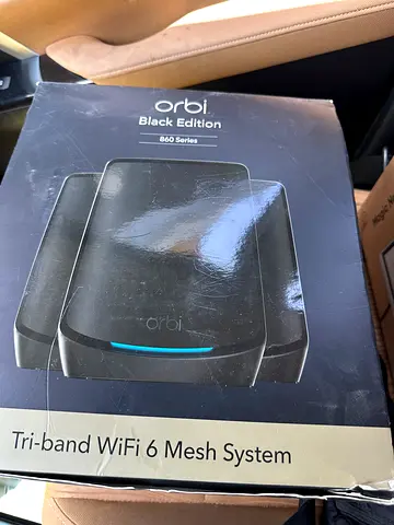 NETGEAR Orbi Black Edition Tri-band WiFi 6 Mesh System NeW