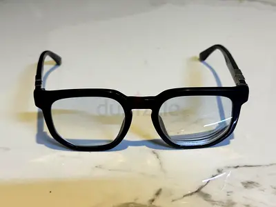 Black rectangular prescription eyeglasses - classic unisex frame police