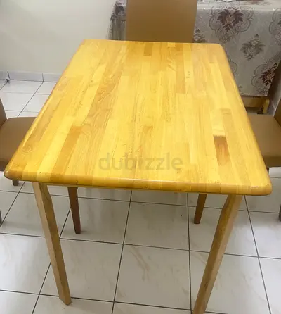 Solid Wood Dining Table - Light Finish