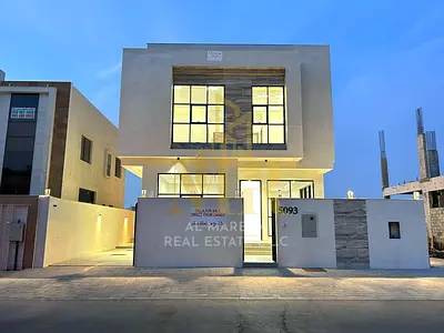 Villa for sale in Al Yasmin, Ajman. Cash or bank financing available. 5 bedrooms. Street and alley