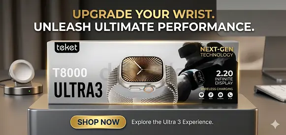 Teket T8000 Ultra3 Smartwatch (boxed) - Next-gen 2.2 Display