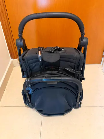 Aircraft cabin approved black folding stroller — good condition