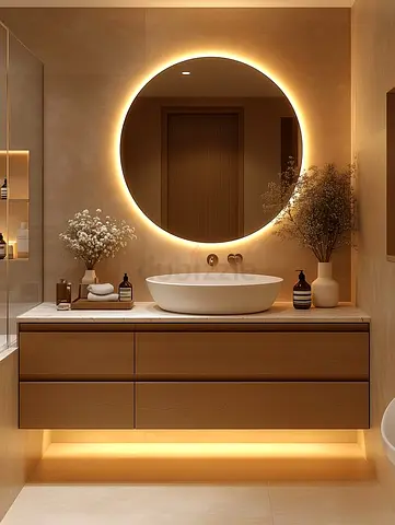 Modern bathroom vanity with mirror