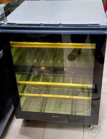 Miele latest model 46 bottle wine fridge dual temperature wooden shelves built-in by sawal integrate