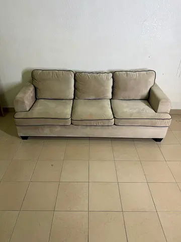 Shelton sofa by Pan Emirates, three-seater, cream color