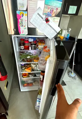 Sharp- Double-Door Refrigerator -Good Condition 253L - (2.5 years - market price 1200-1600 Aed)