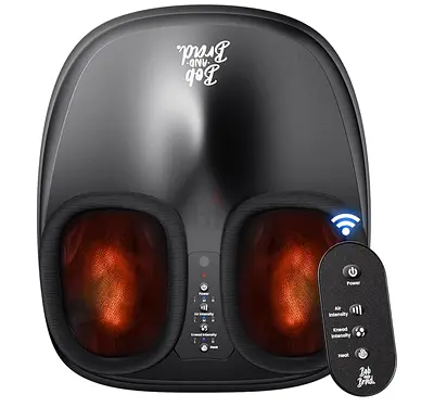 Bob and Brad Lite Foot Massager with Heat, Shiatsu Feet Massager for Plantar Fasciitis, Electric Foo