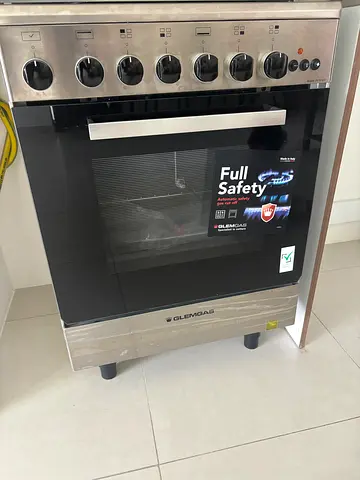 Glemgas 60 x 60 cm 4 Burners Gas Cooker  Gas Oven Model 1 Year Full Warranty - AL6611GIFS