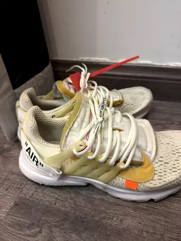 Used Off-White x Nike Air Presto inspired sneakers, size EU 42.5