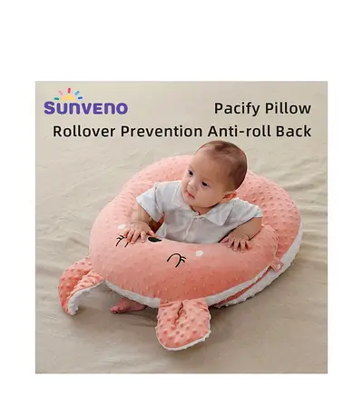 Sunveno Anti-Roll Pacifier / Support Pillow for Baby (Peach)
