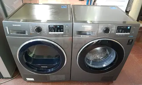 Samsung Matching Washer and Dryer Set - Dark Grey, Front Load