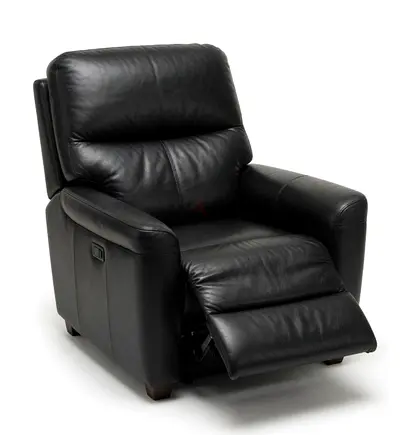 Black Leather Recliner Armchair - Good Condition, 100 Pcs Available all used items