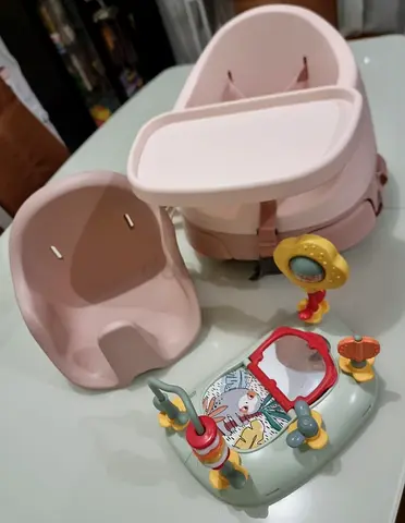 Bug 3-in-1 Floor  Booster Seat with Activity Tray - Blossom