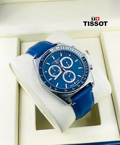 Tissot with chrono leather strap