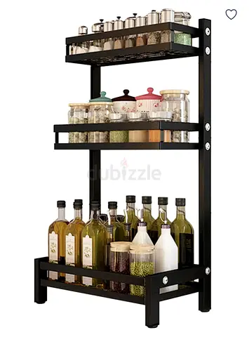 3-Layer Kitchen Spice Rack Organizer – Black