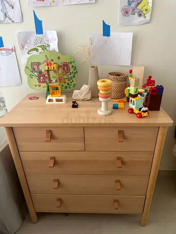 IKEA HEMNES 5-drawer Dresser - Light Wood, Good Condition