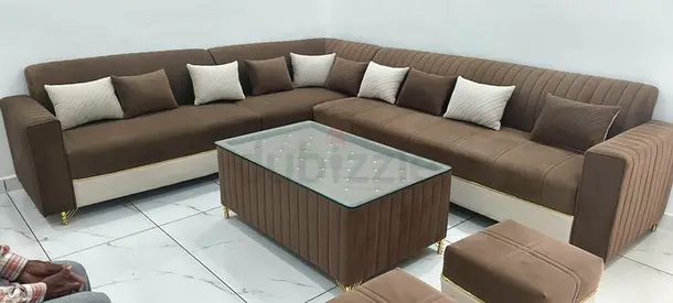 Elegant L-Shaped Sectional Sofa Set