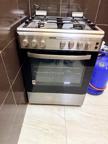 Used Midea Stainless Steel Gas Cooker with Oven - Good Working Condition with gas cylinder