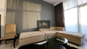 Furnished 1BR | Tower 108 JVC | Balcony &amp; Pool Access | Marina/Downtown View