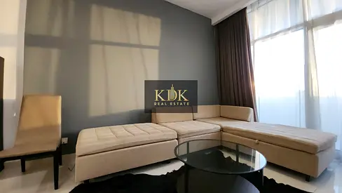 Furnished 1BR | Tower 108 JVC | Balcony & Pool Access | Marina/Downtown View