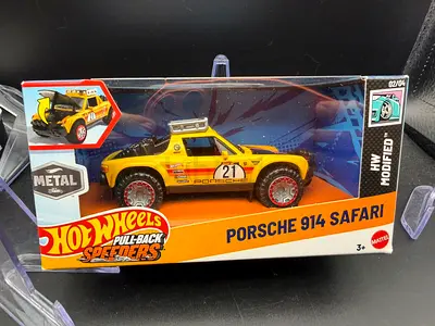 Hot Wheels Porsche 914 Safari Pull-Back Speeders - New in Box
