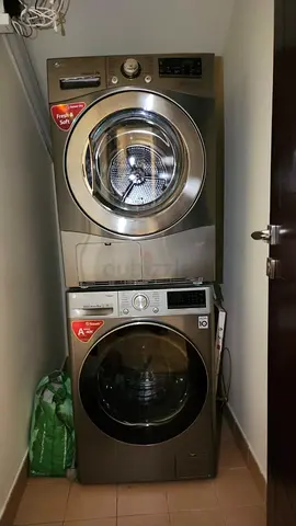 Stacked LG Front-Load Washer and Dryer - Good Condition