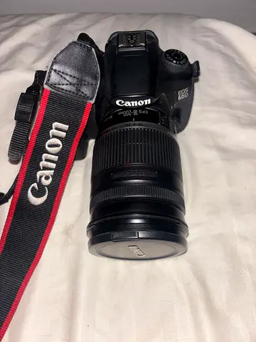 Canon EOS DSLR with Canon EF-S 18-200mm Lens and Strap - Good Condition