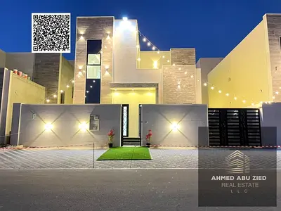 Luxury villa for sale in Al Helio 2 Ajman with modern design elegant finishing rooftop lounge and p