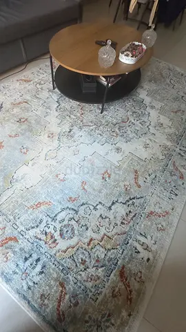 Ikea Rug, low pile, multicolour, 200x300 cm with antislip rug underneath, excellent condition