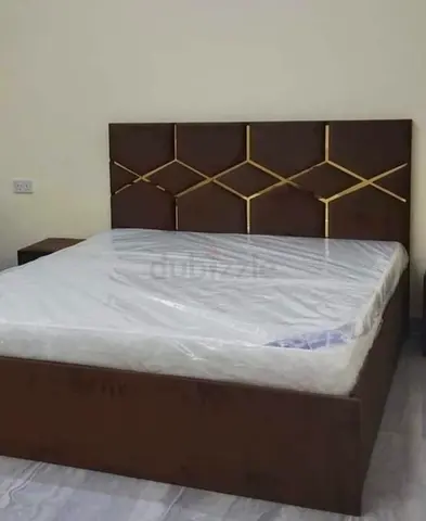 Brend New fabric wooden King size 180x200 Bed with Madical Matress Available