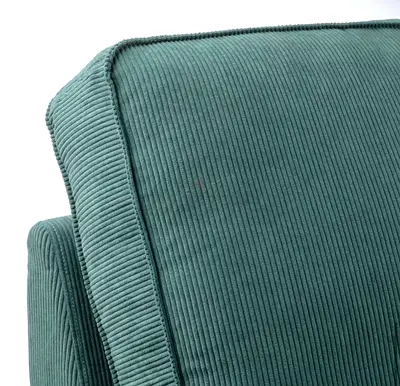 Comfortable 2-Seater Sofa in Green Fabric - Good Condition