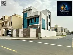 For sale: Corner villa in Al Bahia area, super deluxe finishing, prime location, freehold ownership