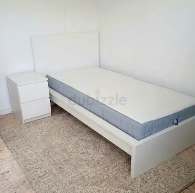 NEVER USED - Malm bed, mattress and chest of drawers