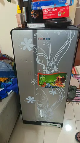 Single-door Mini Refrigerator with Decorative Front — Good Working Condition