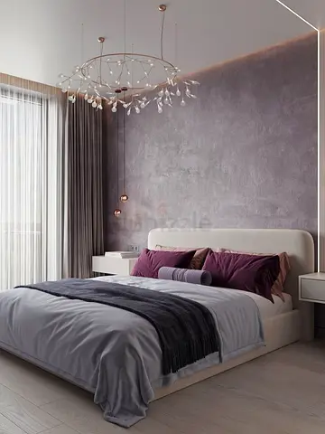 Modern upholstered double bed